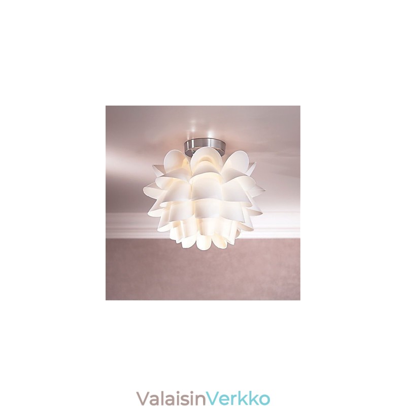 Valkoinen kukkainen kattovalaisin 1 valoriippuvainen riippuvalaisin