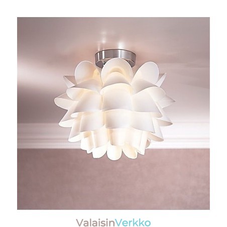 Valkoinen kukkainen kattovalaisin 1 valoriippuvainen riippuvalaisin Valkoinen kukkainen kattovalaisin 1 valoriippuvainen riippuvalaisin