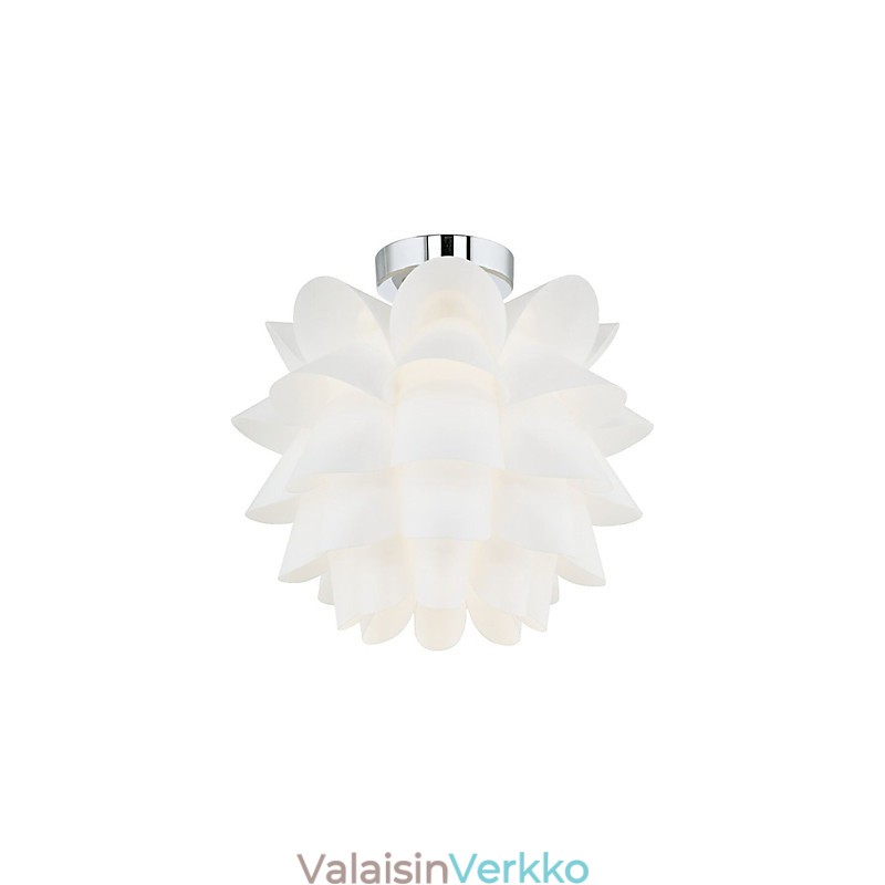 Valkoinen kukkainen kattovalaisin 1 valoriippuvainen riippuvalaisin