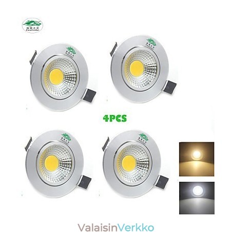 4kpl Zweihnder 3W 300Lm COB kattolamppu alasvalo lämmin valkoinen valo 4kpl Zweihnder 3W 300Lm COB kattolamppu alasvalo lämmin valkoinen valo