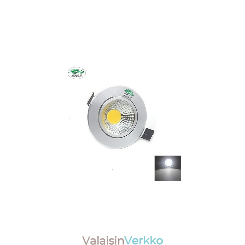 4kpl Zweihnder 3W 300Lm COB kattolamppu alasvalo lämmin valkoinen valo