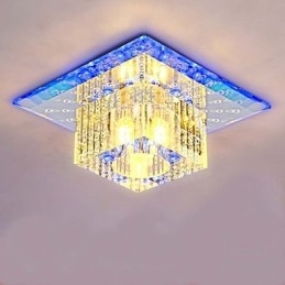 Minikristallikattovalaisin Spotlight SMD 3W Creative Lamp Tube Light värikäs väri neliön kupuvalo