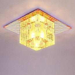 Minikristallikattovalaisin Spotlight SMD 3W Creative Lamp Tube Light värikäs väri neliön kupuvalo