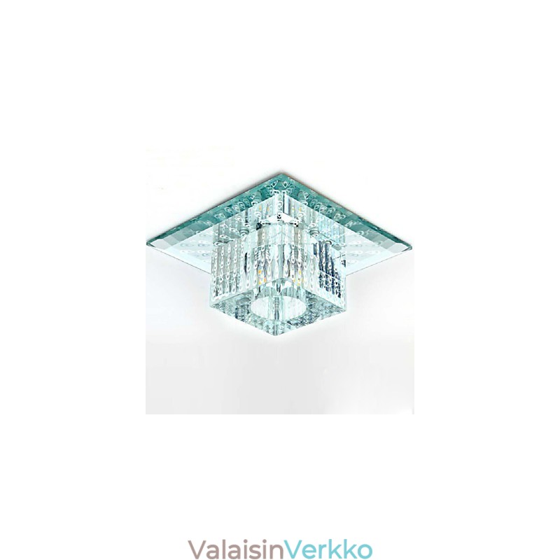 Minikristallikattovalaisin Spotlight SMD 3W Creative Lamp Tube Light värikäs väri neliön kupuvalo