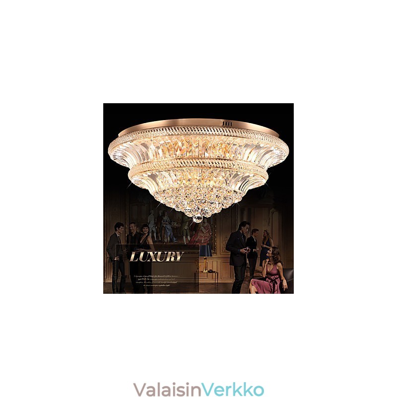 Moderni ylellinen 9Moderni kristallikattovalo absorboi kupuvaloa, halkaisija 80cm