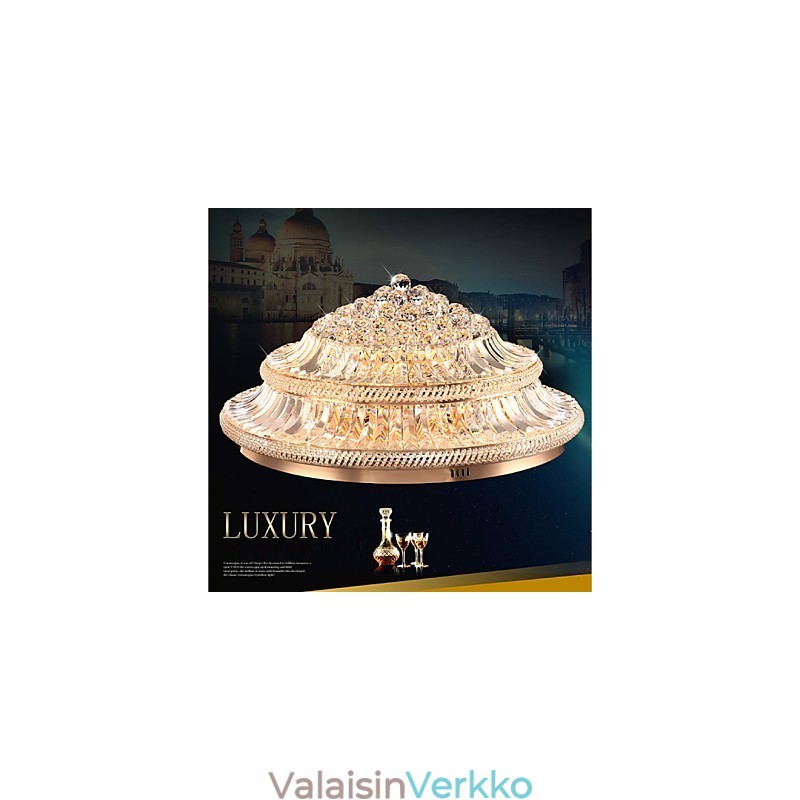 Moderni ylellinen 9Moderni kristallikattovalo absorboi kupuvaloa, halkaisija 80cm