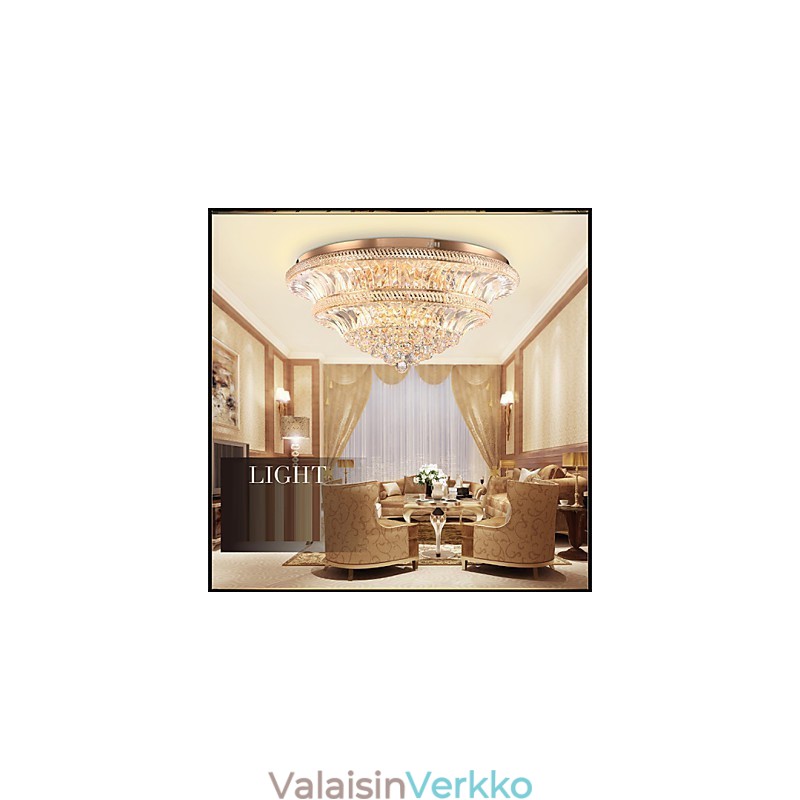 Moderni ylellinen 9Moderni kristallikattovalo absorboi kupuvaloa, halkaisija 80cm