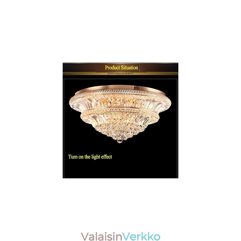 Moderni ylellinen 9Moderni kristallikattovalo absorboi kupuvaloa, halkaisija 80cm