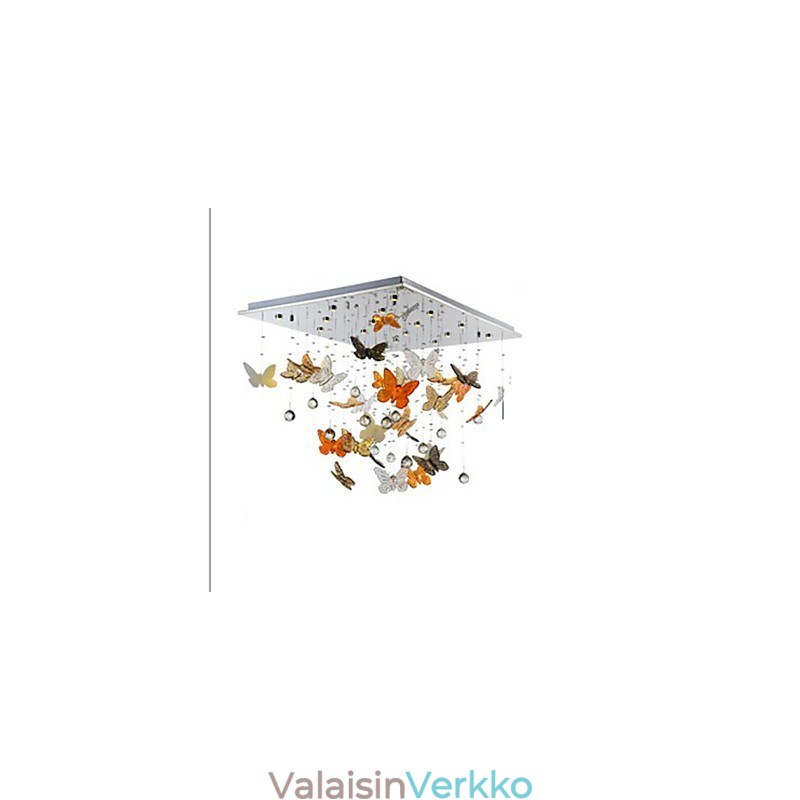Kristallilamppu Pyöreä perhonen kristallilamppu