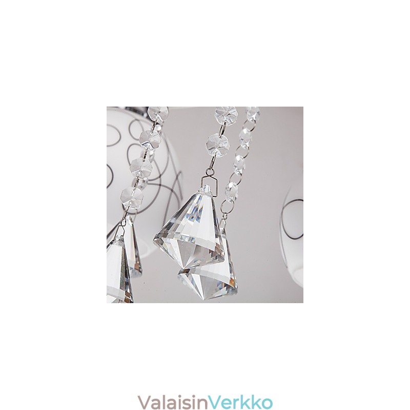 Kattokruunu Modern Crystal Living 8 valoa