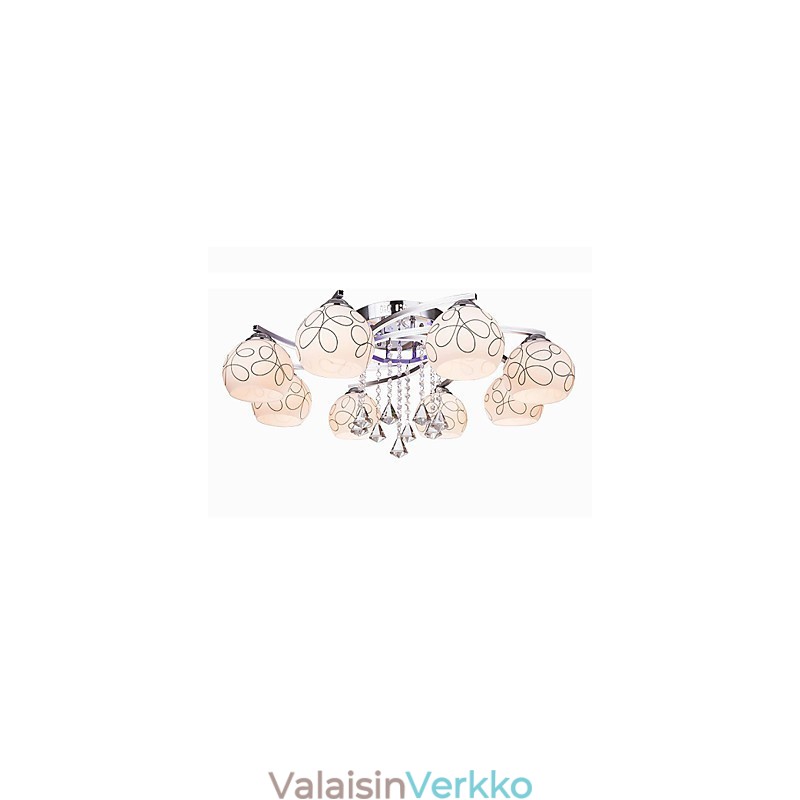 Kattokruunu Modern Crystal Living 8 valoa