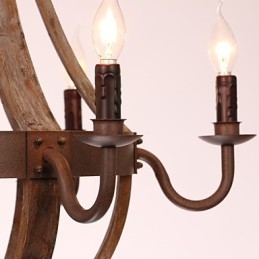 Kattokruunu 6 valoa Vintage Retro Country Living Ruokailu Autotalli Metalli