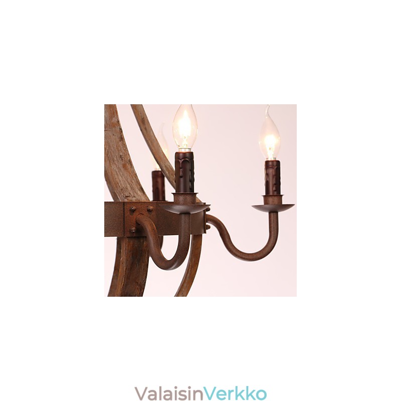 Kattokruunu 6 valoa Vintage Retro Country Living Ruokailu Autotalli Metalli