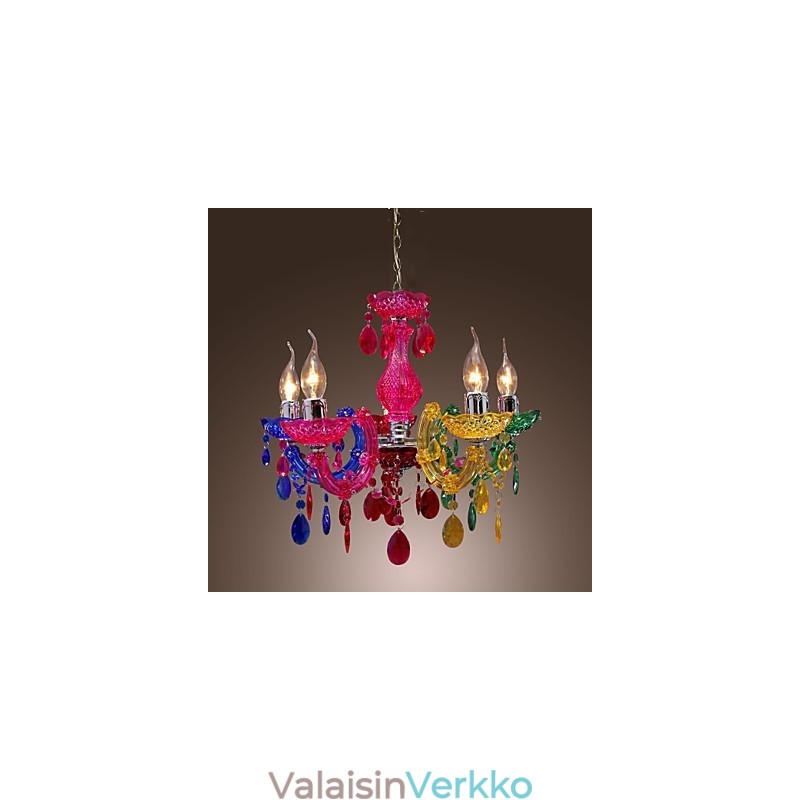 Perinteinen klassinen Crystal Crystal Chrome Akryyli kattokruunu