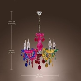 Perinteinen klassinen Crystal Crystal Chrome Akryyli kattokruunu