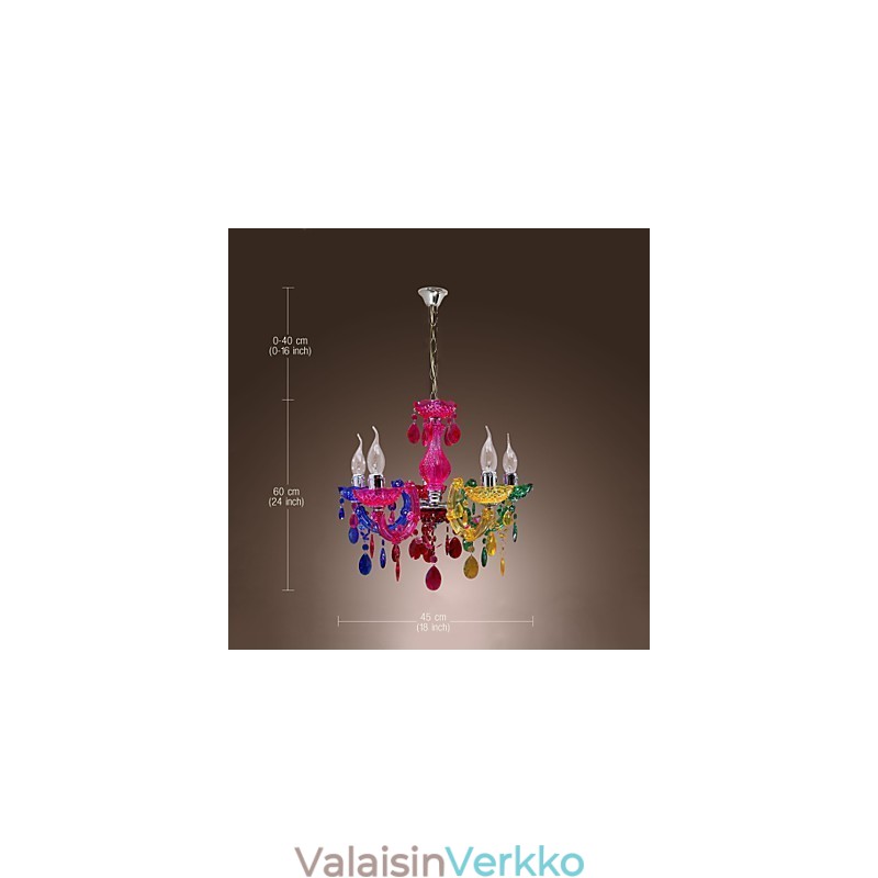Perinteinen klassinen Crystal Crystal Chrome Akryyli kattokruunu