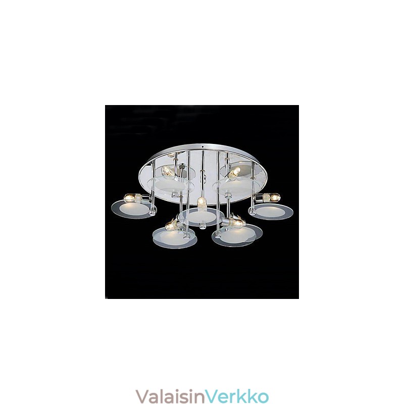 Moderni ruostumattomasta teräksestä valmistettu uppoteline 9 valolla