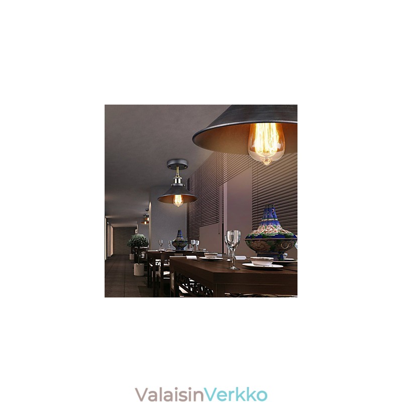 Vintage Mini Edison kattovalaisin 1 kevytmetallinen uppoasennus