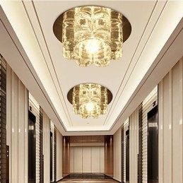 Moderni nykyaikainen Crystal Flush Mount