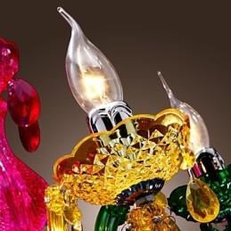 Perinteinen klassinen Crystal Crystal Chrome Akryyli kattokruunu