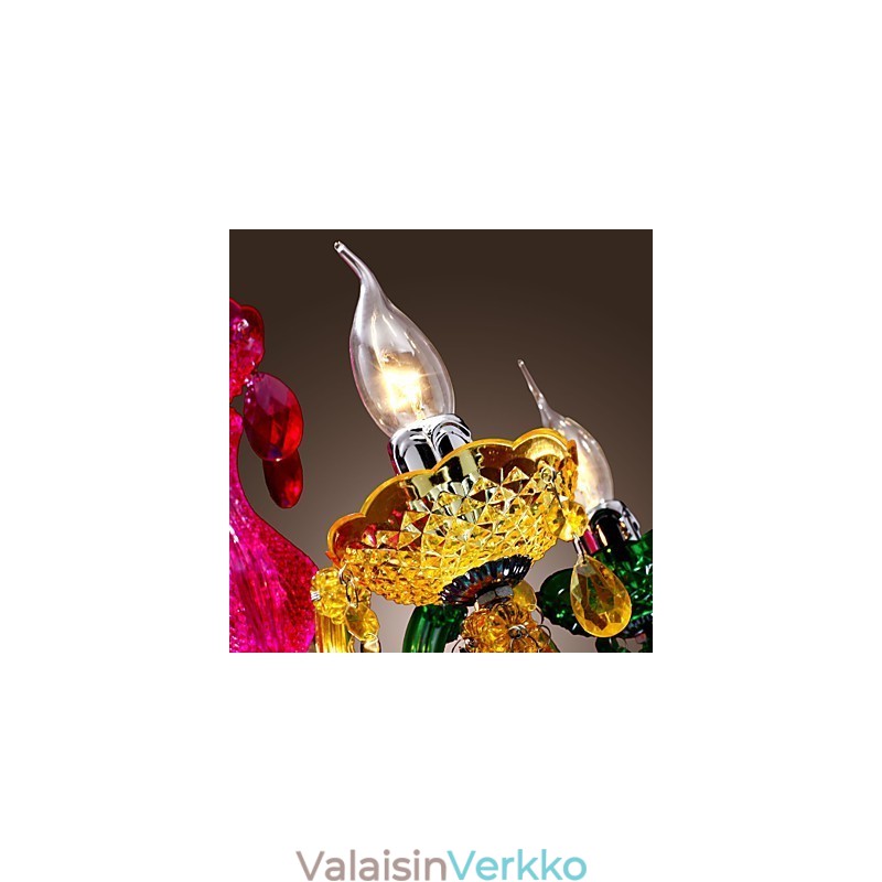 Perinteinen klassinen Crystal Crystal Chrome Akryyli kattokruunu