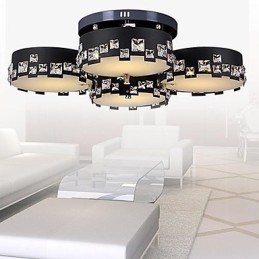 Moderni nykyaikainen Crystal Metal Flush Mount