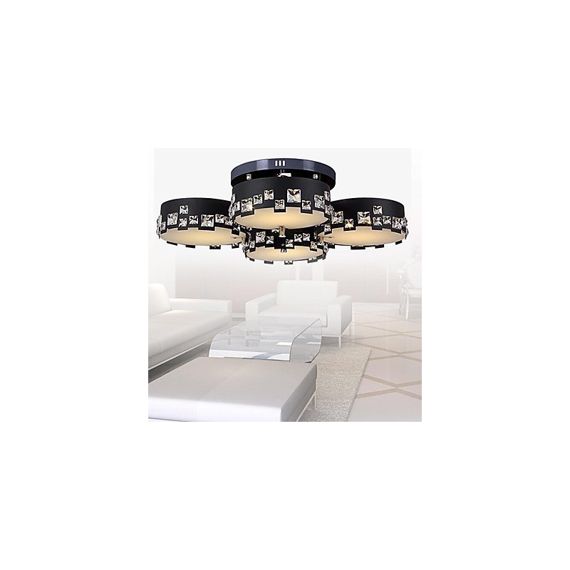 Moderni nykyaikainen Crystal Metal Flush Mount