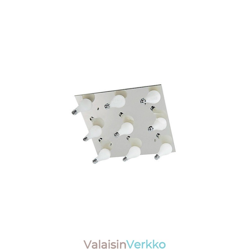 Moderni uppoteline, jossa 9 valoa neliössä (G4-polttimopohja)