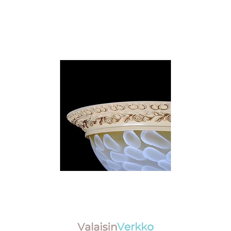 Valkoinen tasoituskiinnitys kevytkuvioinen lasihartsi kullanveisto eurooppalainen klassikko