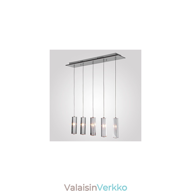 Moderni nykyaikainen Island Crystal Crystal metallista riippuvalaisin