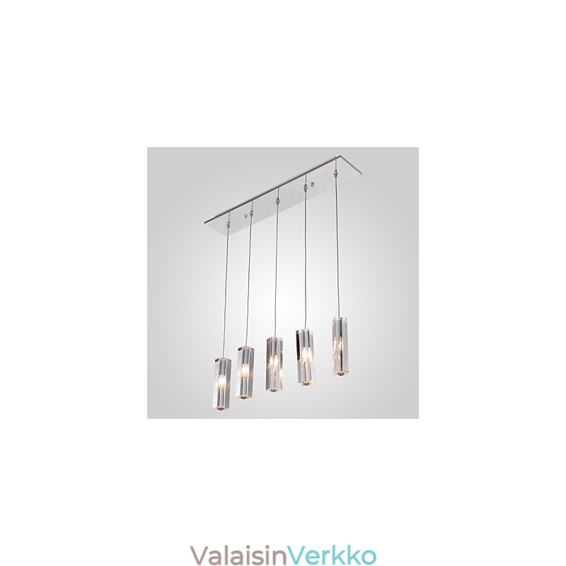 Moderni nykyaikainen Island Crystal Crystal metallista riippuvalaisin