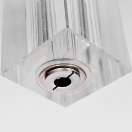 Moderni nykyaikainen Island Crystal Crystal metallista riippuvalaisin