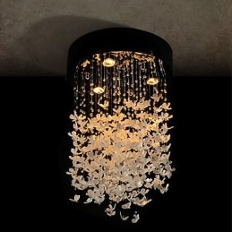 Moderni puolitaskuteline, jossa on 3 Lights Butterfly -varjostin