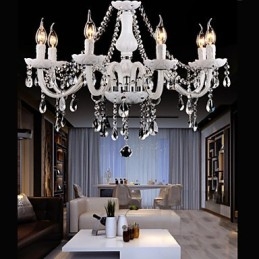 Kattokruunu Crystal Modern 6 Lights Contemporary Glass