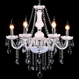 Kattokruunu Crystal Modern 6 Lights Contemporary Glass