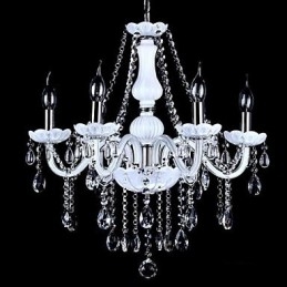 Kattokruunu Crystal Modern 6 Lights Contemporary Glass