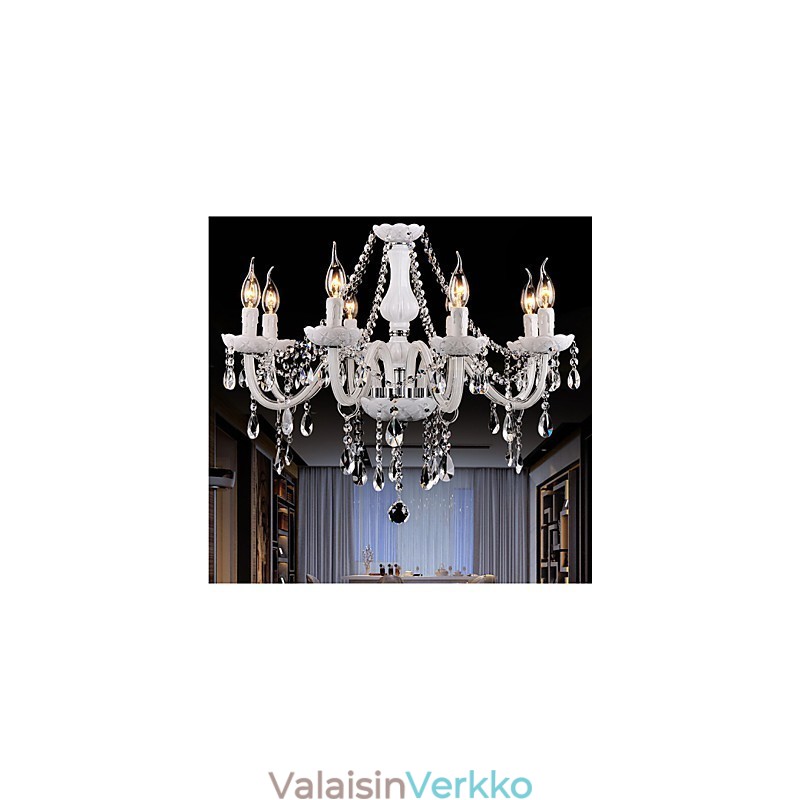 Kattokruunu Crystal Modern 8 Lights Contemporary Glass