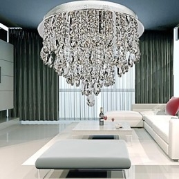 Moderni nykyaikainen Crystal Crystal Crystal Flush Mount