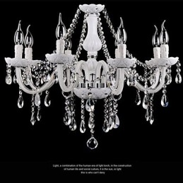 Kattokruunu Crystal Modern 8 Lights Contemporary Glass