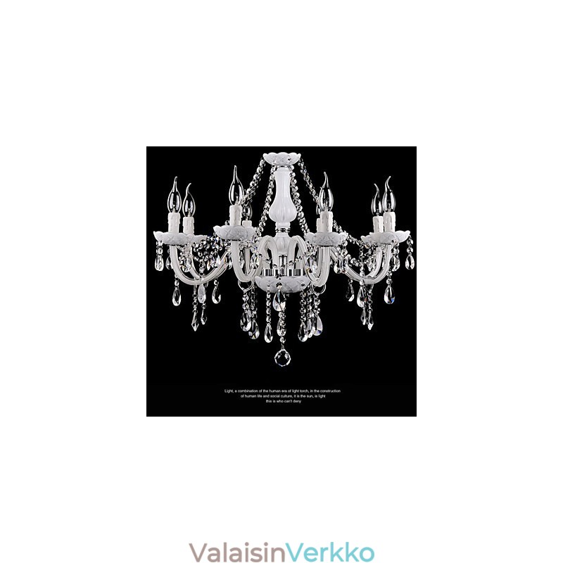 Kattokruunu Crystal Modern 8 Lights Contemporary Glass