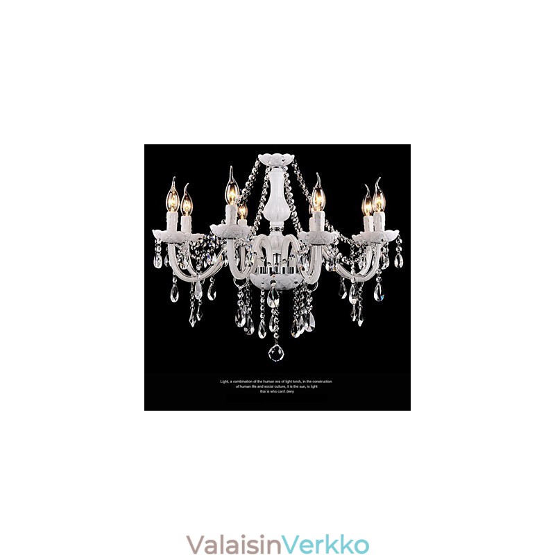Kattokruunu Crystal Modern 8 Lights Contemporary Glass
