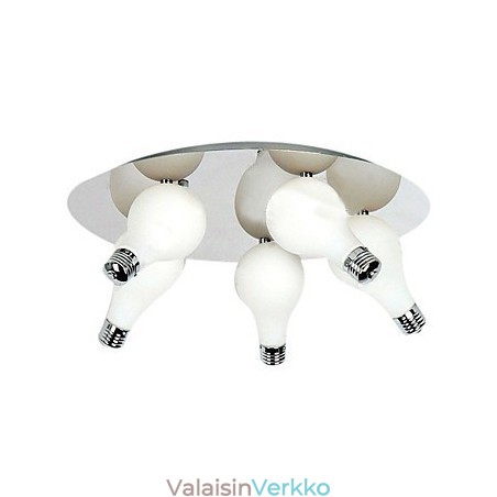 Moderni uppoteline, jossa on 5 pyöreää valoa (G4-lamppujalka) Moderni uppoteline, jossa on 5 pyöreää valoa (G4-lamppujalka)
