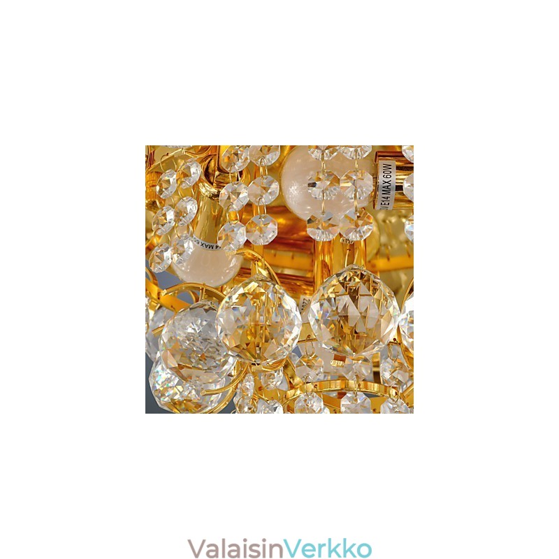 Moderni Crystal Flush Mount 5 valolla