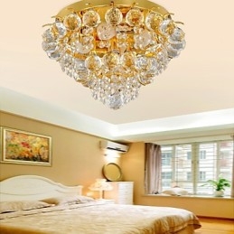 Moderni Crystal Flush Mount 5 valolla