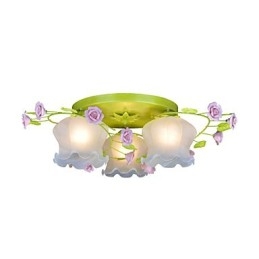 Creative Lamp Lamppu Lämmin Garden Rose Kolme yksinkertaista kattolamppua