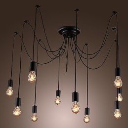 Kattokruunu Vintage Design -lamput Mukana Living 10 valoa riippuvalaisin