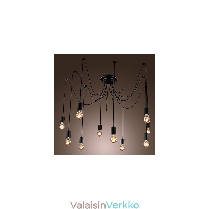 Kattokruunu Vintage Design -lamput Mukana Living 10 valoa riippuvalaisin