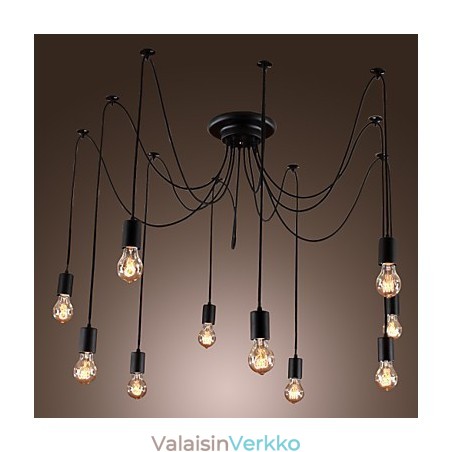 Kattokruunu Vintage Design -lamput Mukana Living 10 valoa riippuvalaisin Kattokruunu Vintage Design -lamput Mukana Living 10 valoa riippuvalaisin