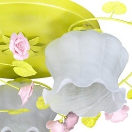 Creative Lamp Lamppu Lämmin Garden Rose Kolme yksinkertaista kattolamppua