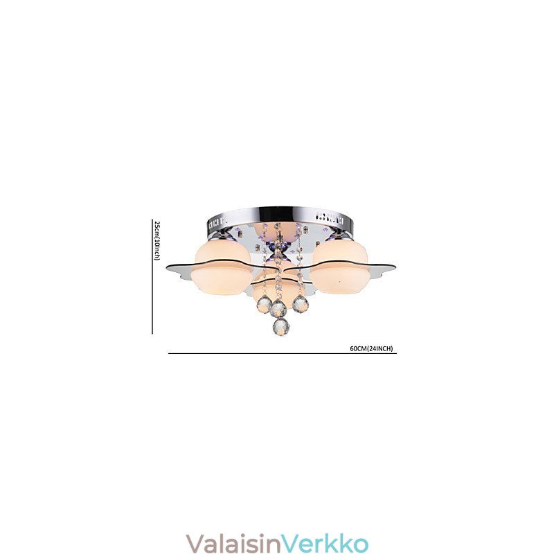 Kaukosäädin uppoasennettu moderni 3 valoa punaisella sinisellä